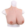 CrossGearX Buste seins réalistes Coton Col haut Bonnet C